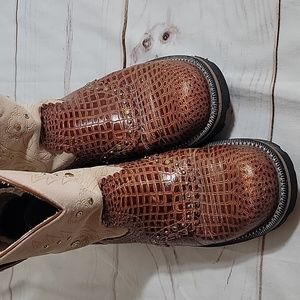 Ariat Fatbaby Womens Brown and Pink Western Cowboy Boots size 7.5B